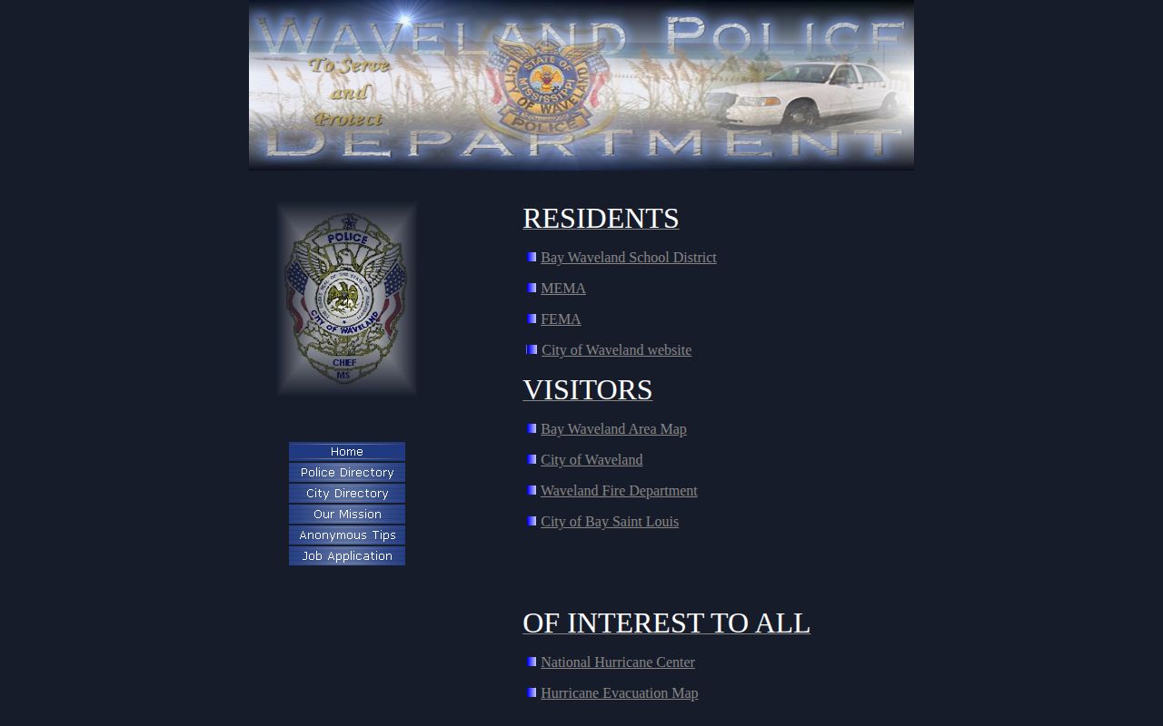 Hancock County Waveland Police arrest record source